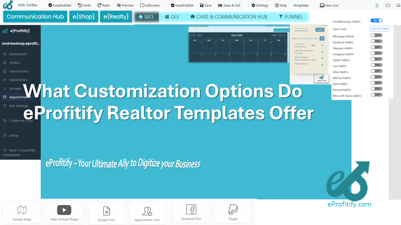 What Customization Options Do eProfitify Realtor Templates Offer